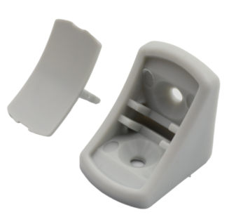 Kątownik meblowy pojedynczy do półek – komandorek jasny szary. - 3