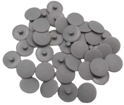 Zaślepka Ø 15 mm do mimośrodu – ciemny szary, wciskana maskująca.