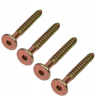 Profesjonalny wkręt HWI 6,3 × 60 mm – żółty, hartowany.