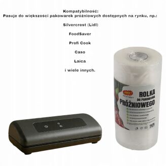 Rolka do pakowania próżniowego 15 × 1000 cm – folia moletowana PA/PE, do żywności, sous-vide. - 13