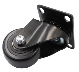 Zestaw 4 kółek obrotowych Ø 65 mm – gumowane, łożyskowane, podstawa 63 × 94 mm (bez hamulca) - 5