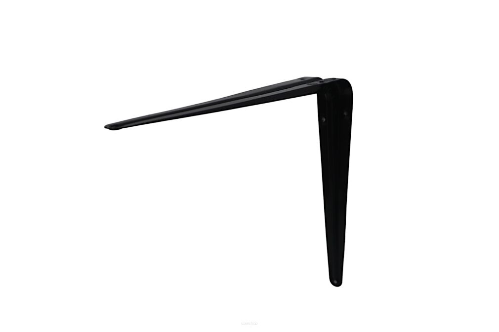 Wspornik stalowy do półek LOFT 250 × 300 mm – czarny.