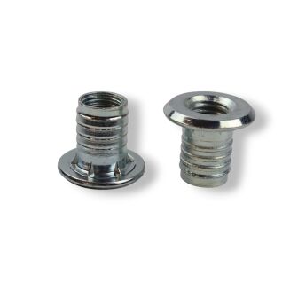 Mufa wbijana M10 x 17 mm, z kołnierzem do stopek meblowych - 2