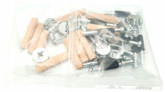 Złącze meblowe mimośrodowe 34 mm + kołek drewniany 8×35 mm (zestaw 10 szt.) - 2