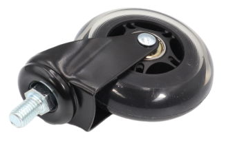 Kółko obrotowe Ø 75 mm, kauczukowe z trzpieniem montażowym M10 × 15 mm. - 3