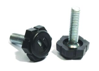 Stopka meblowa M6×22 mm – sześciokątny regulator wysokości z tworzywa i stali ocynkowanej. - 2