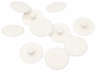 Zaślepka Ø 15 mm do mimośrodu – biała, wciskana maskująca. - 2