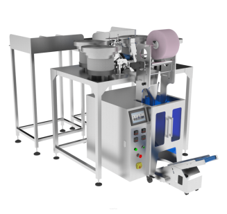 Maszyna, automat pakujący z 4 podajnikami + dorzut ręczny 2 stanowiskowy z przenośnikiem taśmowym - 2