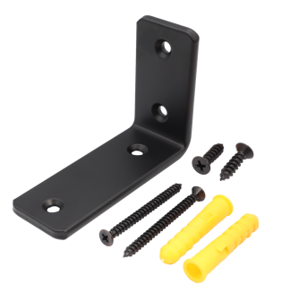 Wspornik LOFT typu L 100 × 70 × 38 mm, w czarnym macie. - 2