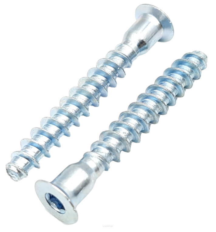 Konfirmat meblowy 7 × 70 mm – długi wkręt do solidnych konstrukcji.