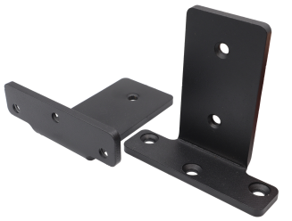 Wspornik półki LOFT typu T 100 × 100 × 50 mm, stalowy, czarny mat. - 6