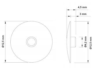 Zaślepka Ø 15 mm do mimośrodu – wotan, wciskana maskująca. - 3