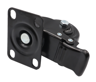 Zestaw 8 kółek obrotowych Ø 50 mm z hamulcem – gumowane, łożyskowane, podstawa 50 × 70 mm. - 5