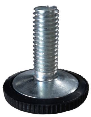Stopka meblowa M8×22 mm – regulator wysokości z tworzywa i stali ocynkowanej.