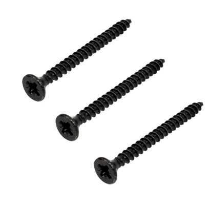 Czarne wkręty stożkowe 3,5×30 mm – zestaw 20 sztuk.