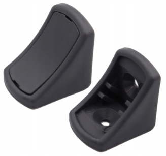 Kątownik meblowy pojedynczy do półek – komandorek antracyt. - 2