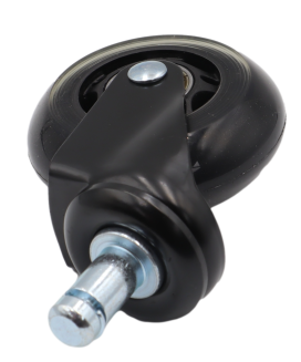 Kółko meblowe kauczukowe Ø 65 mm z trzpieniem montażowym 11 × 22 mm, łożyskowane. - 2