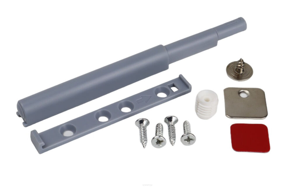 Odbojnik push-to-open szary z magnesem / tip-on – amortyzator magnetyczny.