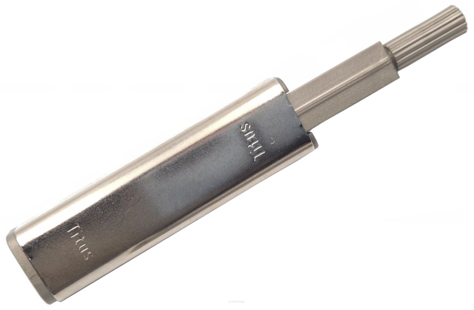 Odbojnik TITUS PUSH-TO-OPEN z gumową końcówką.