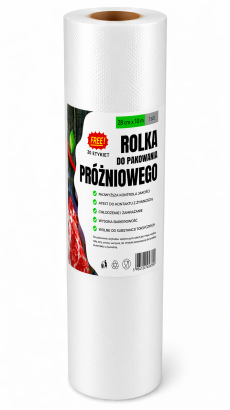 Rolka do pakowania próżniowego 28 × 1000 cm – folia moletowana PA/PE, do żywności, sous-vide.