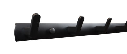 Wieszak loft czarny aluminiowy — 6 haczyków, montaż przykręcany.