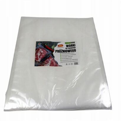 Worki próżniowe moletowane 25×30 cm – 50 szt., PA/PE, do pakowania i sous-vide.