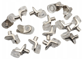 Podpórka półki szklanej, kątowa z przyssawką. - 3