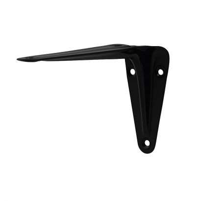 Wspornik stalowy do półek LOFT 125 × 150 mm – czarny.