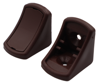 Kątownik meblowy pojedynczy do półek – komandorek ciemny brąz. - 2