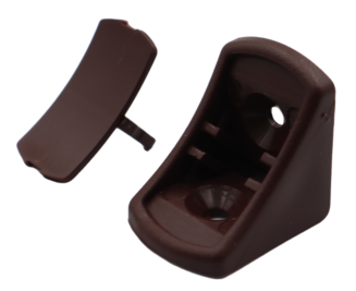 Kątownik meblowy pojedynczy do półek – komandorek ciemny brąz. - 3