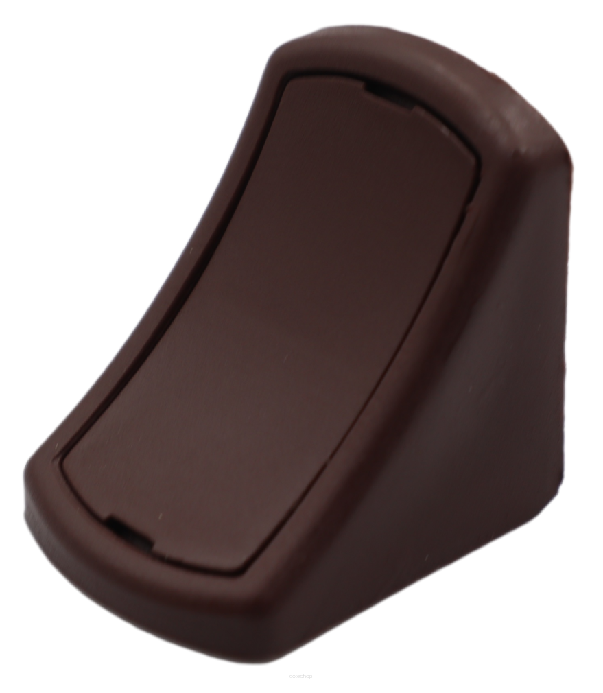 Kątownik meblowy pojedynczy do półek – komandorek ciemny brąz.