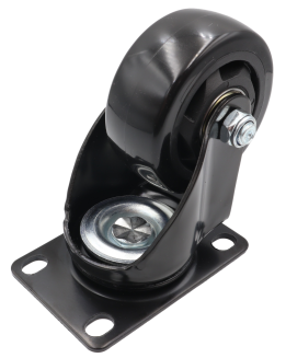 Zestaw 4 kółek obrotowych Ø 75 mm – gumowane, łożyskowane, podstawa 63 × 94 mm (bez hamulca) - 4