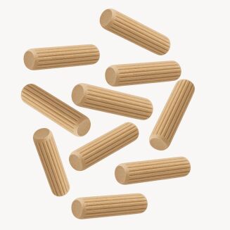 Kołek meblowy drewniany ryflowany 8×30 mm — łącznik montażowy. - 3