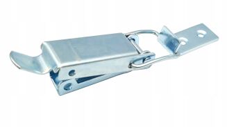 Klamra montażowa do blatów stołu i skrzyń – stalowa 17 × 75 mm z haczykiem 14 × 30 mm. - 2