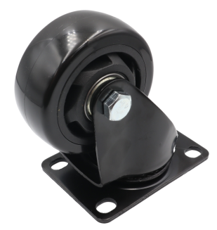 Kółko obrotowe łożyskowane Ø 75 mm z gumą – podstawa 63 × 94 mm. - 4