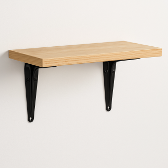 Wspornik stalowy do półek LOFT 350 × 400 mm – czarny. - 7