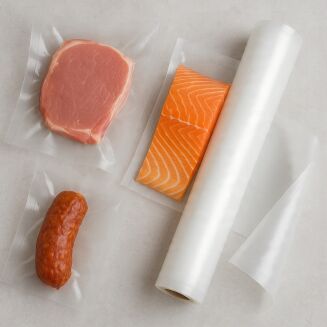 Rolka do pakowania próżniowego 25 × 600 cm – folia moletowana PA/PE, do żywności, sous-vide. - 11