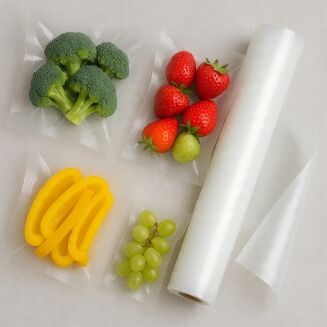 Rolka do pakowania próżniowego 25 × 600 cm – folia moletowana PA/PE, do żywności, sous-vide. - 10