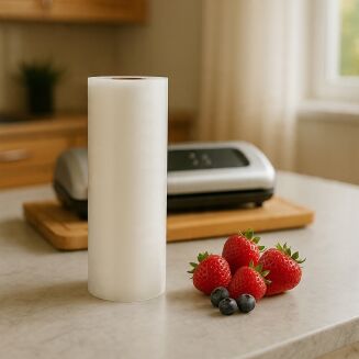 Rolka do pakowania próżniowego 25 × 600 cm – folia moletowana PA/PE, do żywności, sous-vide. - 4