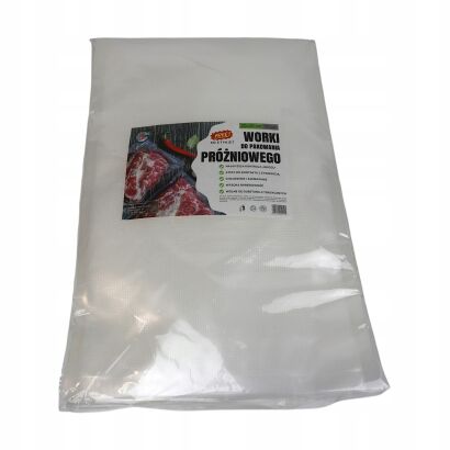 Worki próżniowe moletowane 20×30 cm – 50 szt., PA/PE, do pakowania i sous-vide.