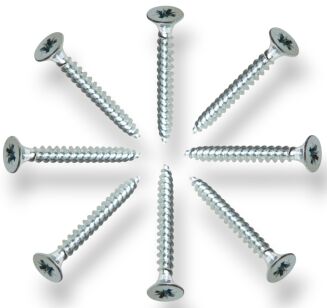 Wkręt hartowany do drewna 4 × 50 mm – ocynk biały. - 2