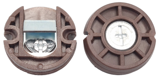 Zawieszka mimośrodowa Ø35 mm regulowana, wpuszczana – brąz. - 3