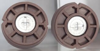 Zawieszka mimośrodowa Ø35 mm regulowana, wpuszczana – brąz. - 2