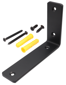 Wspornik LOFT typu L 180 × 100 × 38 mm, w czarnym macie. - 2