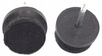 Ślizg pojedynczy z gwoździem i filcem, czarny. - 3