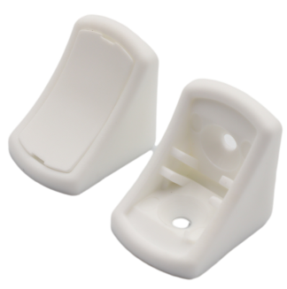 Kątownik meblowy pojedynczy do półek – komandorek biały. - 2