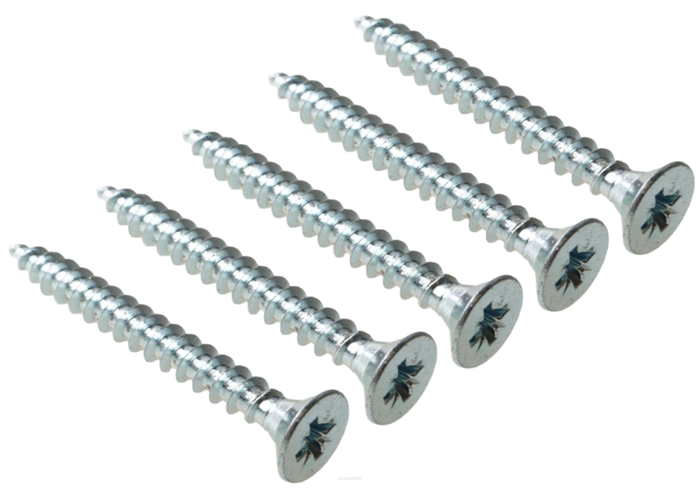 Wkręt hartowany do drewna 4 × 30 mm – ocynk biały.