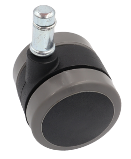 Kółko meblowe gumowane Ø 50 mm z trzpieniem montażowym 11 × 22 mm, obrotowe. - 2