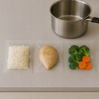 Worki próżniowe moletowane 28×40 cm – 50 szt., PA/PE, do pakowania i sous-vide. - 4