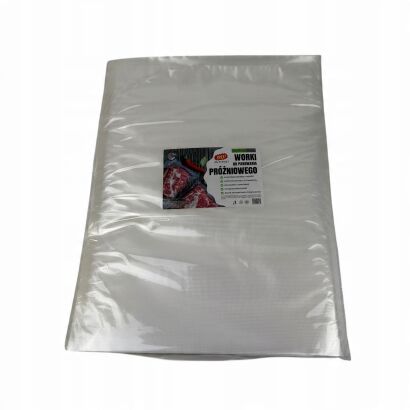Worki próżniowe moletowane 28×40 cm – 50 szt., PA/PE, do pakowania i sous-vide.